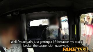 Faketaxi Cabbie Gets Blowjob From 2 Babes